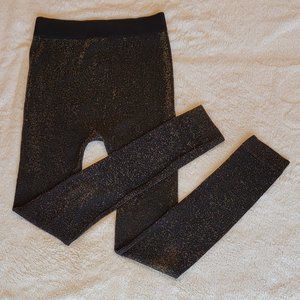 Black & Gold Forever 21 Leggings- SZ: S/M